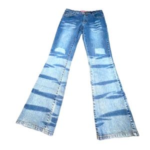 Women’s Zana-Di Vintage Flare Leg Jeans Unique Design Y2K or 90s Size 9